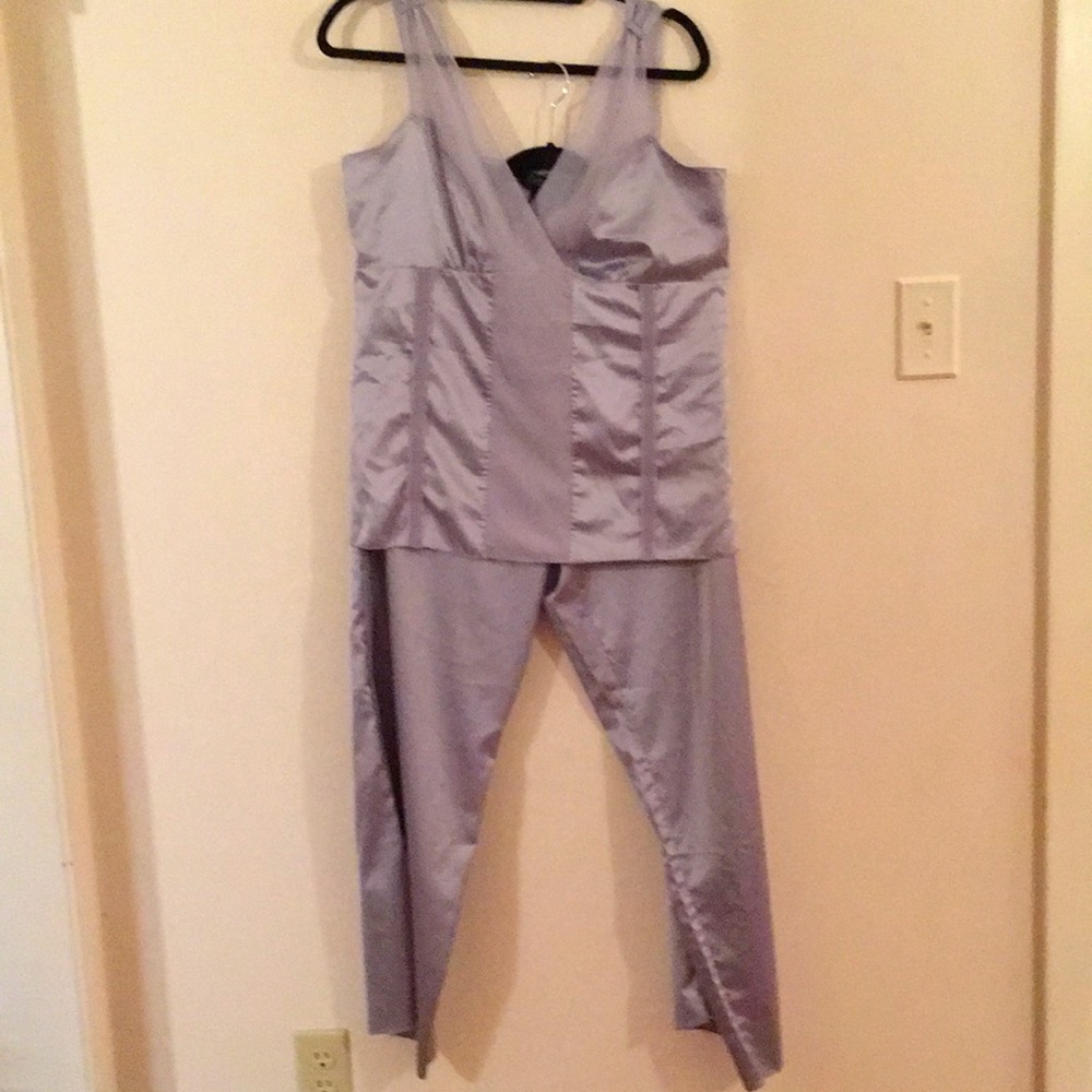 Soma Satin Pajama Top and Bottoms.